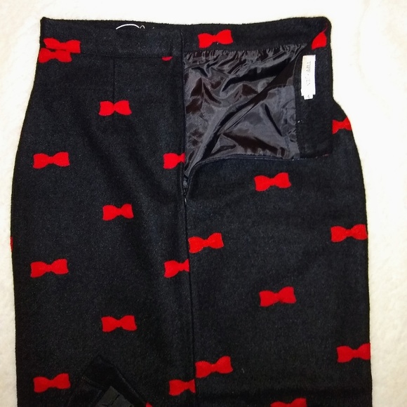 Last 1!β³2xHPπBoutique Pencil Skirt Red Bow - Picture 7 of 8